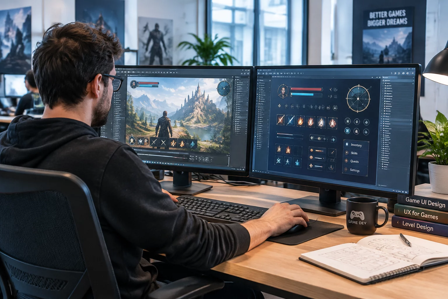 PC 게임 인터페이스 디자인 일러스트